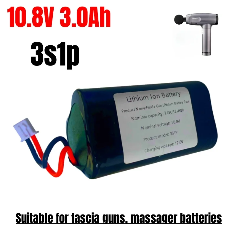18650 lithium battery 10.8V 3000mah 18650 series mini fascia gun rechargeable battery pack