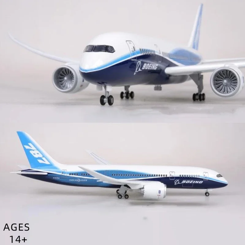 

1/130 Scale 43 Cm Jet Resin Aircraft Model B787 prototype Dreamliner Model With Lights And Wheels Suitable For Gifts And Collect