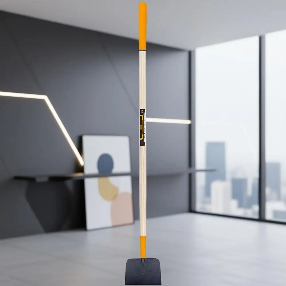 

7-Inch Ice Scraper with 48-Inch Hardwood Handle and Cushion Grip, Black/Gray