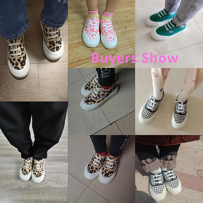 Fashion Canvas Leopard Sneakers for Children Girls Boy Flat Running Shoes Summer Platform Loafers Children\'s Espadrille Shoes