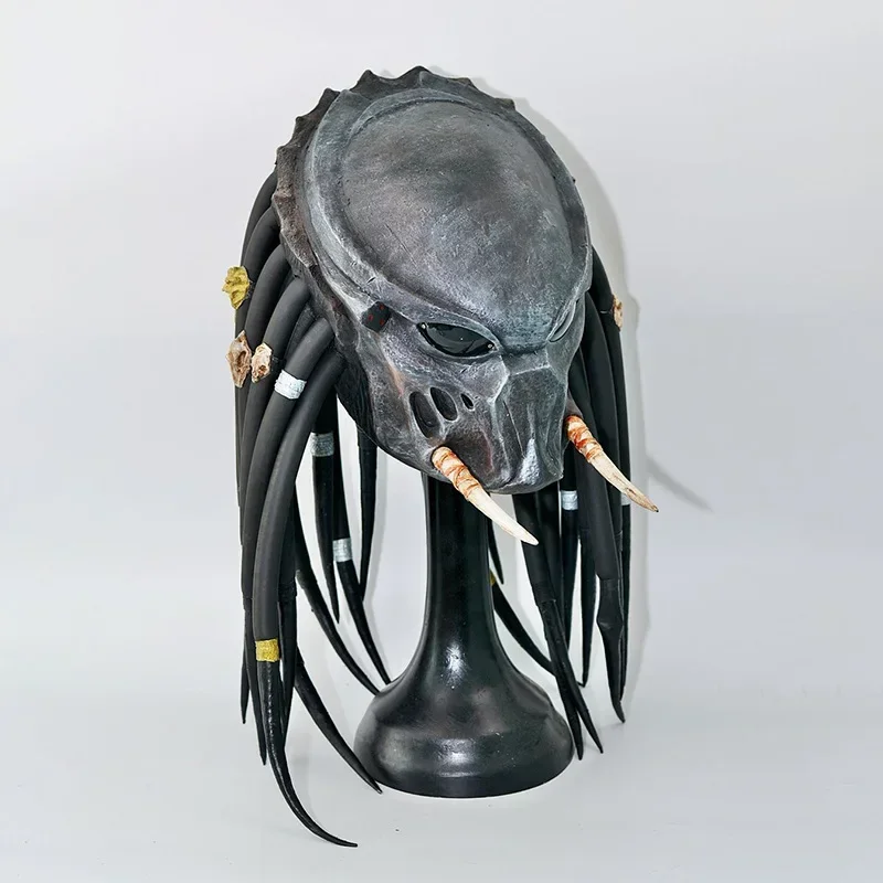 Masque en Latex de Film d'Horreur Alien Predator, Cosplay de Monstre Effrayant, Casque Complet, Costume de Thriller d'Halloween, Accessoire de ix