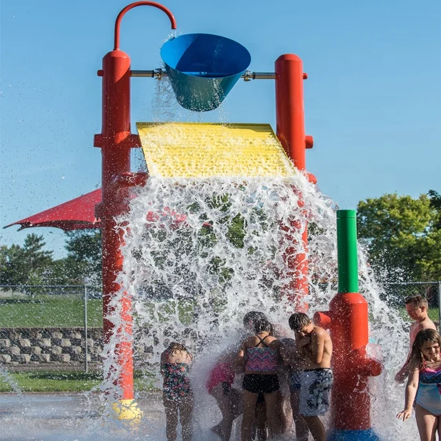Exciting Water Games Activities for Splash Fun Industrial Triple Pour Bucket Water Park Game Equipment