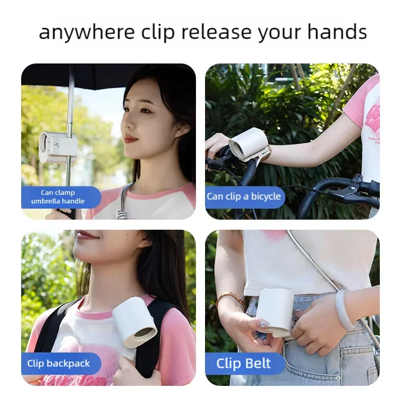 Xiaomi Youpin Clip Fan USB Rechargeable Wearable Powerful Personal Cool Waist Clip Fan Strong Wind High Speed Desktop Fan Home
