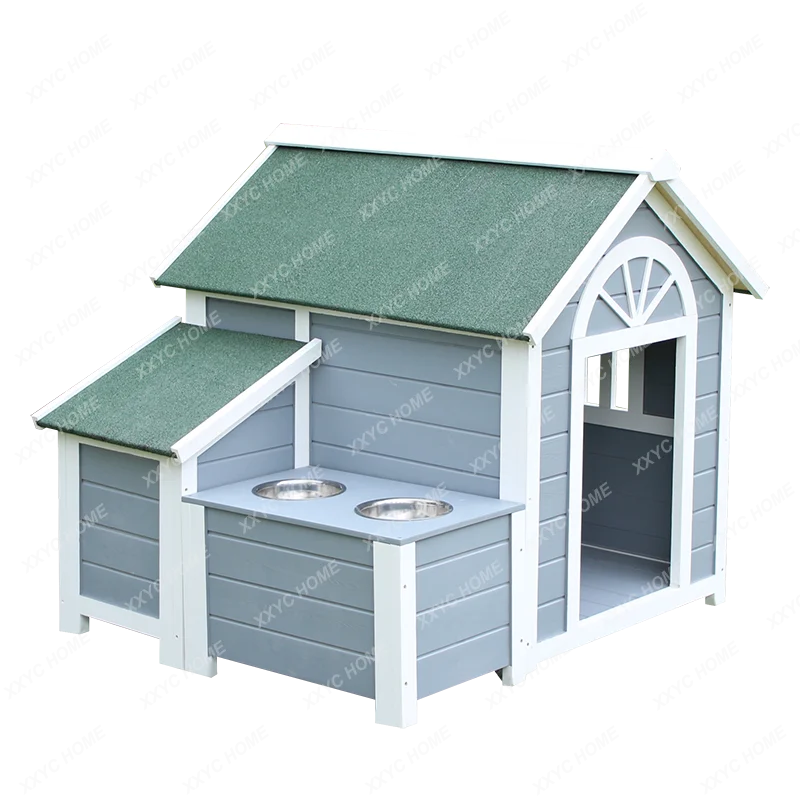 

Solid Wood Dog House Outdoor Rainproof Outdoor Pet Kennel Four Seasons Universal Dog House Large Dog House Wooden Dog Cage