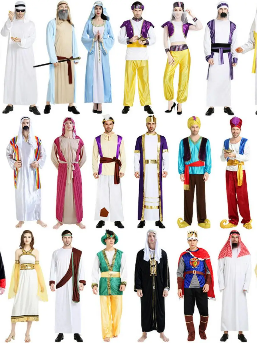 

Ближний Восток Дубай Sle Хэллоуин арабский костюм мужской женский эффедный халат длинный халат для танцев Par Faion Islc одежда
