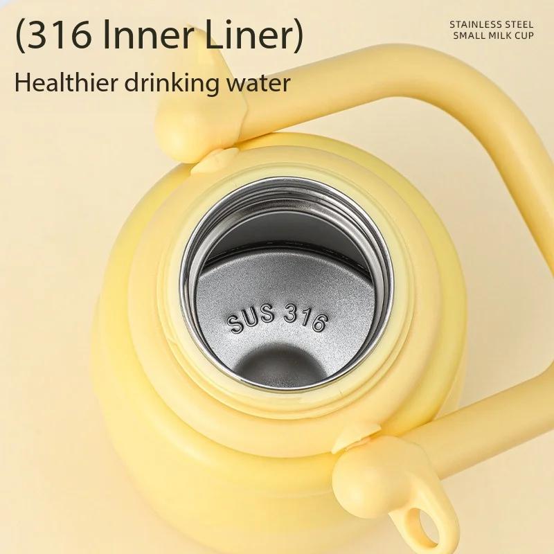 Home High-looking thermos cup for women 316 stainless steel liner portable large-capacity water outdoor kettle can carry straw