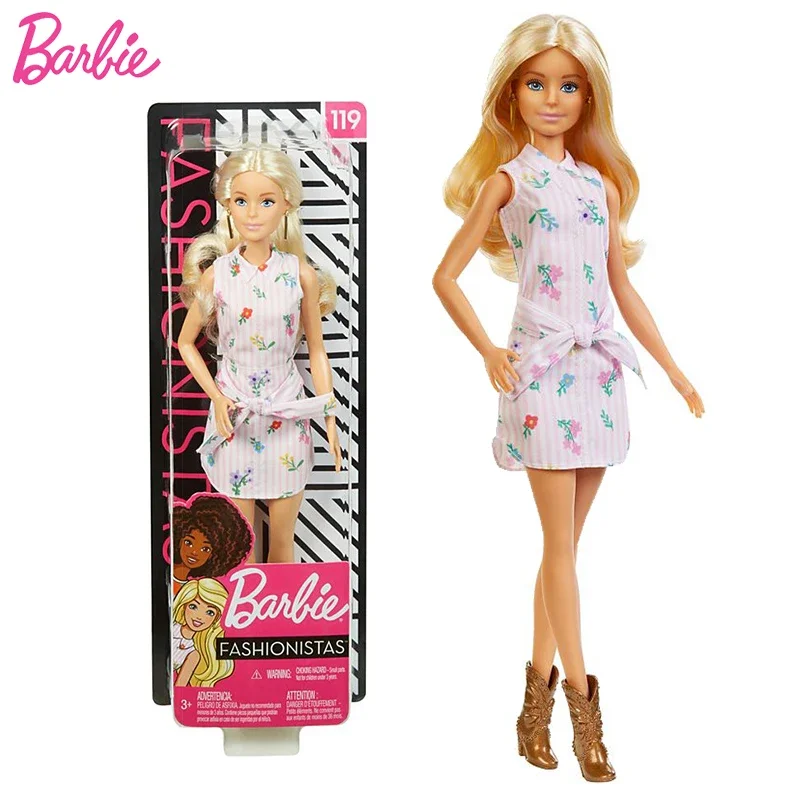 Oryginalna lalka Mattel Barbie Fashionistas gwiazda muzyki włosy blond Bjd z akcesoriami zabawki dla dziewczynek kolekcja rekwizyty edukacyjne