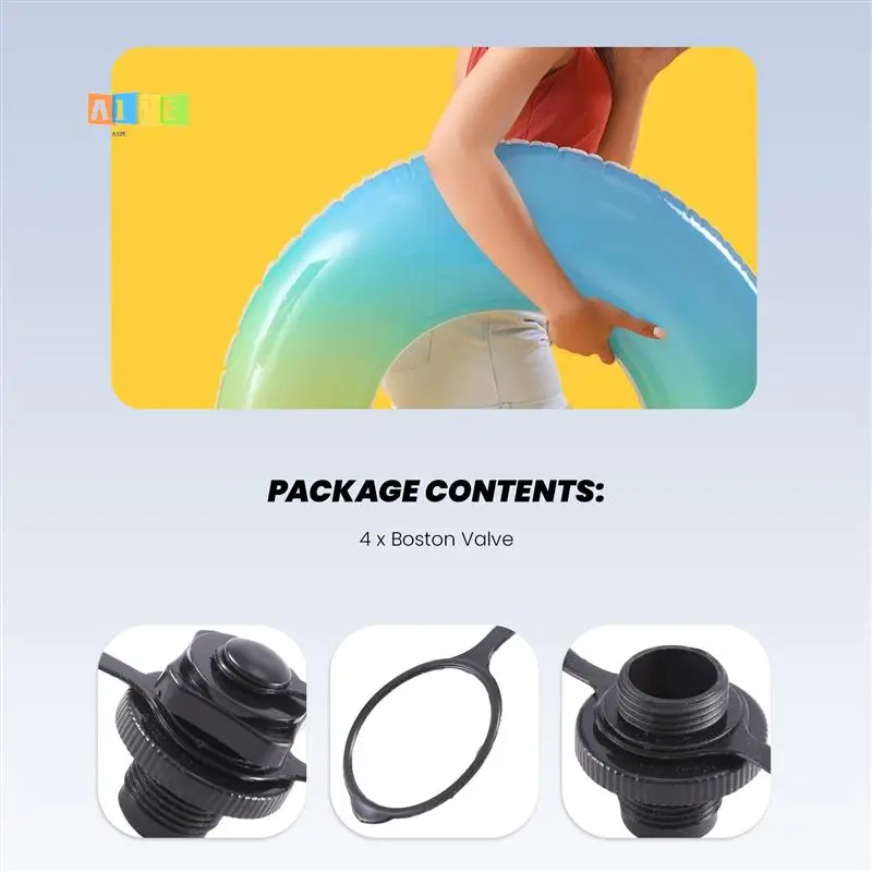 

A12E-4 шт., сменный бостонский клапан, универсальный воздушный клапан для замены надувной плот, бассейна, лодки, каяка