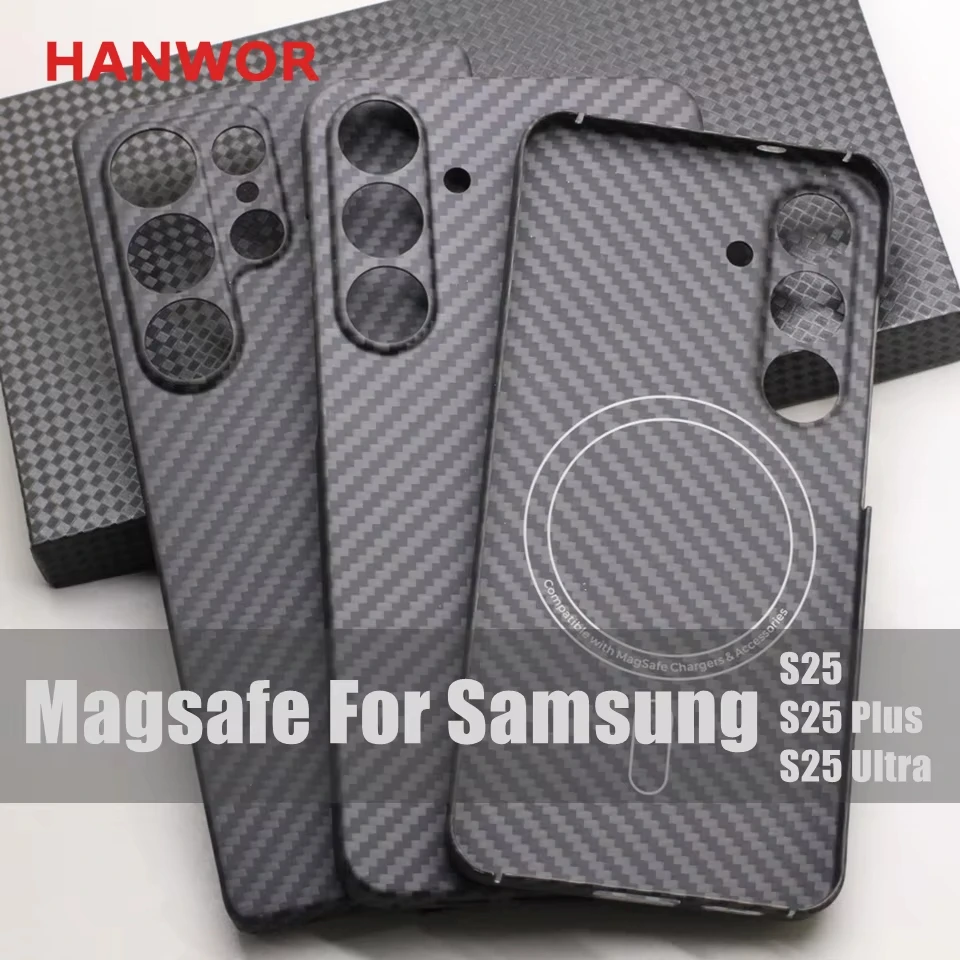 Carbon Fiber Protective Case for Samsung Galaxy S25 Ultra Plus Cover Ultra-thin Aramid Fiber Galaxy S25 Series Phone Case