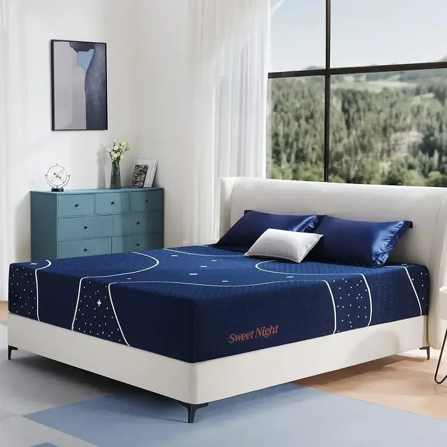 Sweetnight King Mattress, 12 Inch Hybrid  Size Mattress in a Box, Gel Memory Foam and Individual Pocket Spring