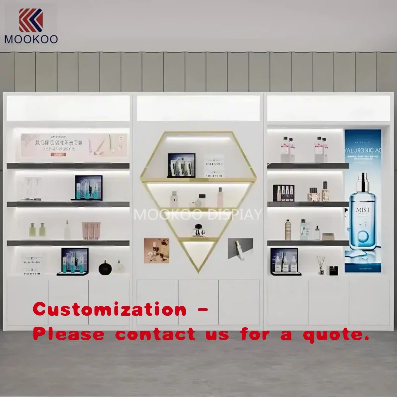 custom.Luxury Integrated Perfume and Makeup  Display Unit with Niche
