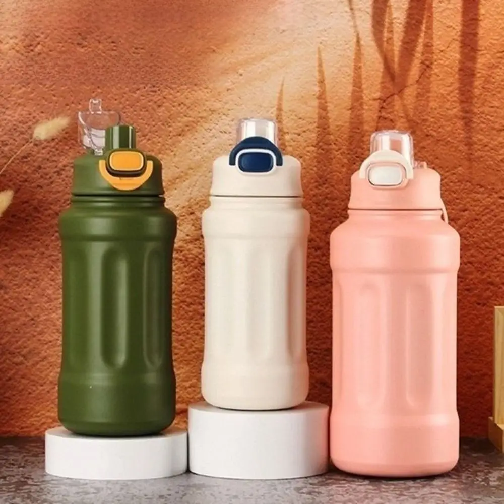 

Чашка-термос из нержавеющей стали 316, 800 мл, с соломенной изоляцией, бутылка для воды, портативная ручка, большой емкости, спортивный чайник для фитнеса