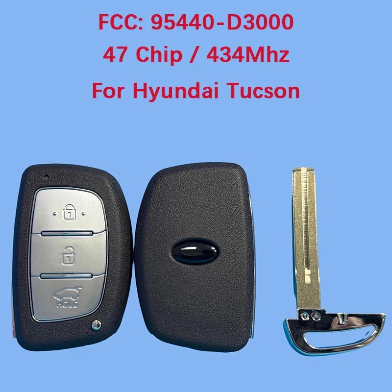 

CN020067 Aftermarket 3 кнопки умный пульт дистанционного управления без ключа FCC 95440-D3000 47 чип 433 МГц для Hyundai Tucson 2016-2017