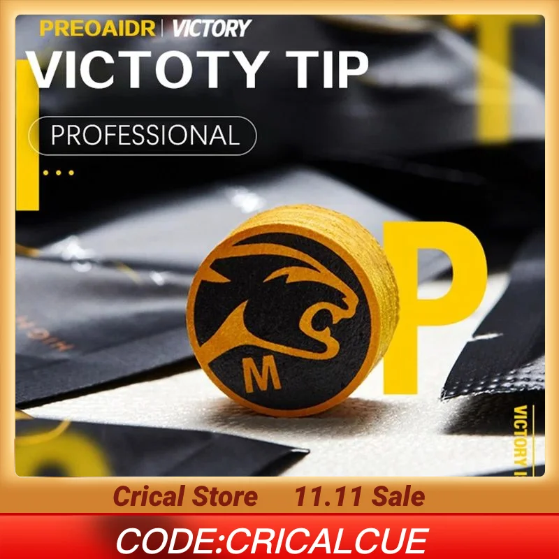 

PREOAIDR Victory Tip 14mm Tip 8 layers Leather Pool Cue Billar Tip Cost-effective PREOAIDR Billiard Accessories