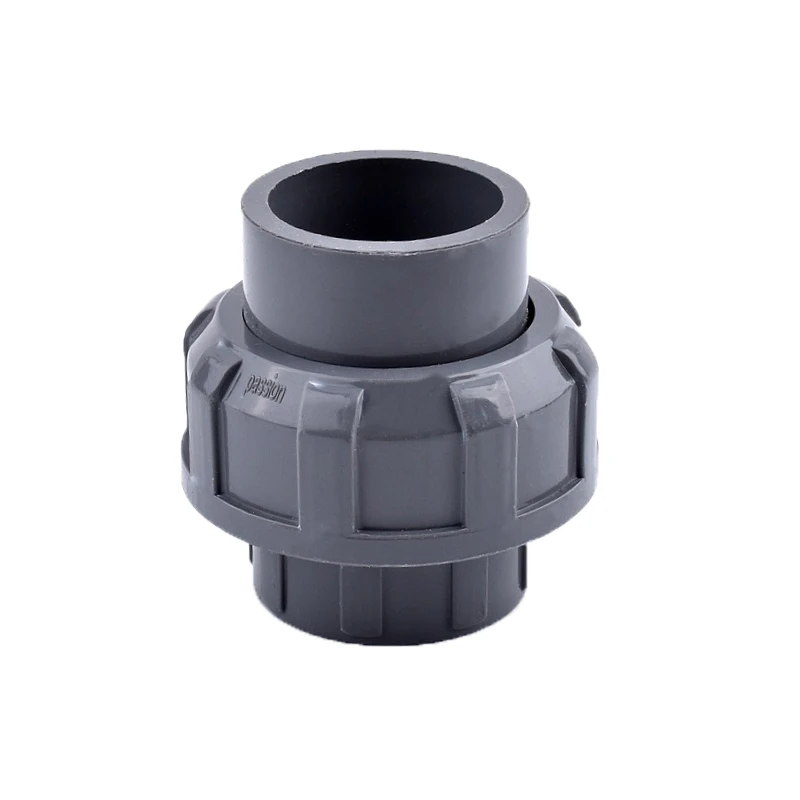 1Pc 20 25 32 40 50mm ID Quality Thickening Grey PVC Union Joint PVC Pipe Connector For Irrigation Garden Hydroponic System