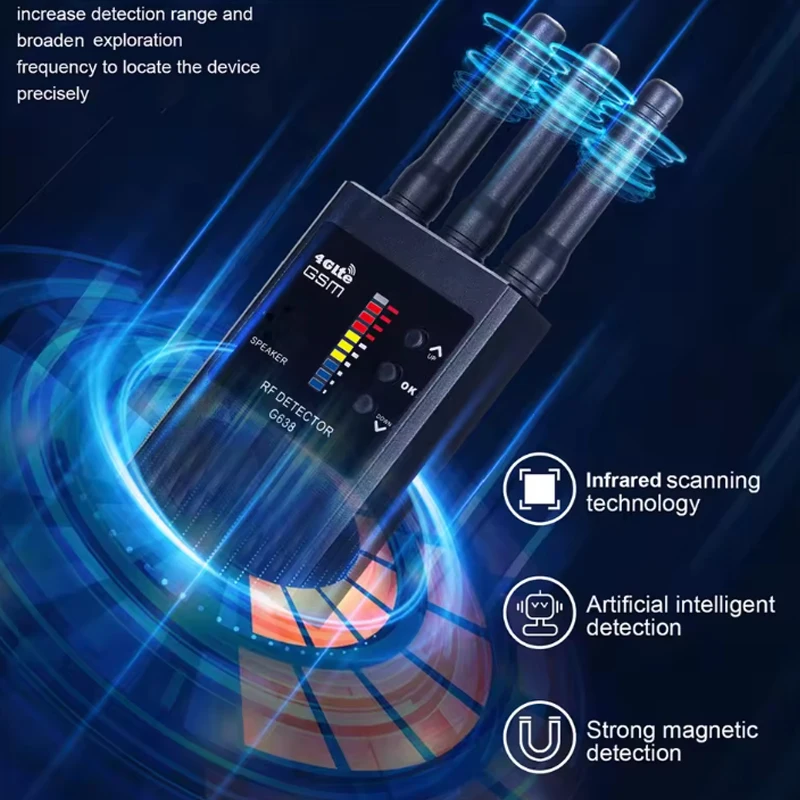 อาหารแอบมองที่เครื่องตรวจจับกล้อง GPS tracker การตรวจจับกล้องที่ซ่อนอยู่อุปกรณ์ดักฟัง Military Professional Edition