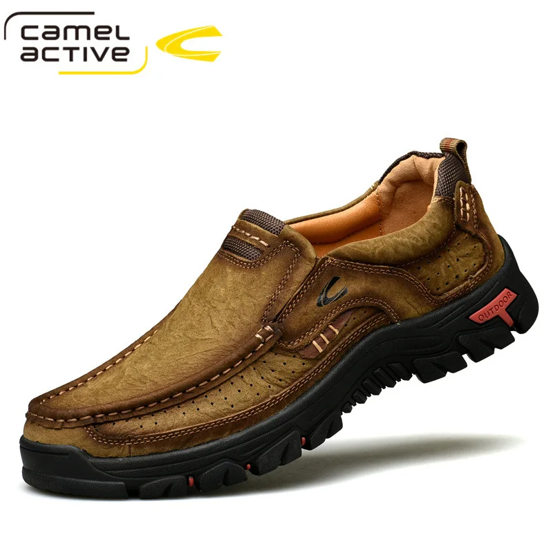 Camel Active New Genuine Leather Men\'s Shoes New Fashion Set Foot Soft Cowhide Lightweight Breathable Casual Shoes Men Loafers