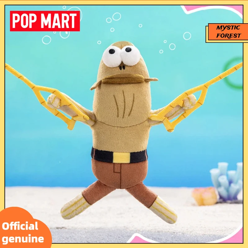 

POP MART NEW GONG Bikini Bottom Buddies V2 FUNNY PLUSH Series Blind Box Серия Спанч Боб Брелок-подвеска Коллекционный подарок Загадочная коробка