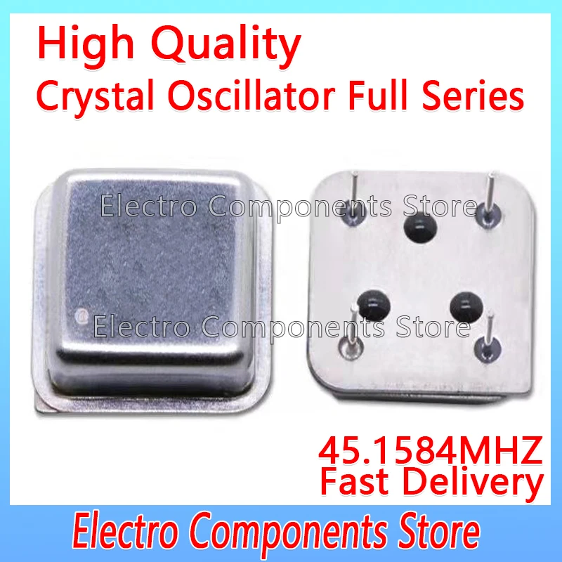 45.1584M Active Crystal Oscillator Throught Hole 45.1584MHz 4P OSC DIP-4 OSC 4Pin DIP4 Square Half Size Clock Oscillators