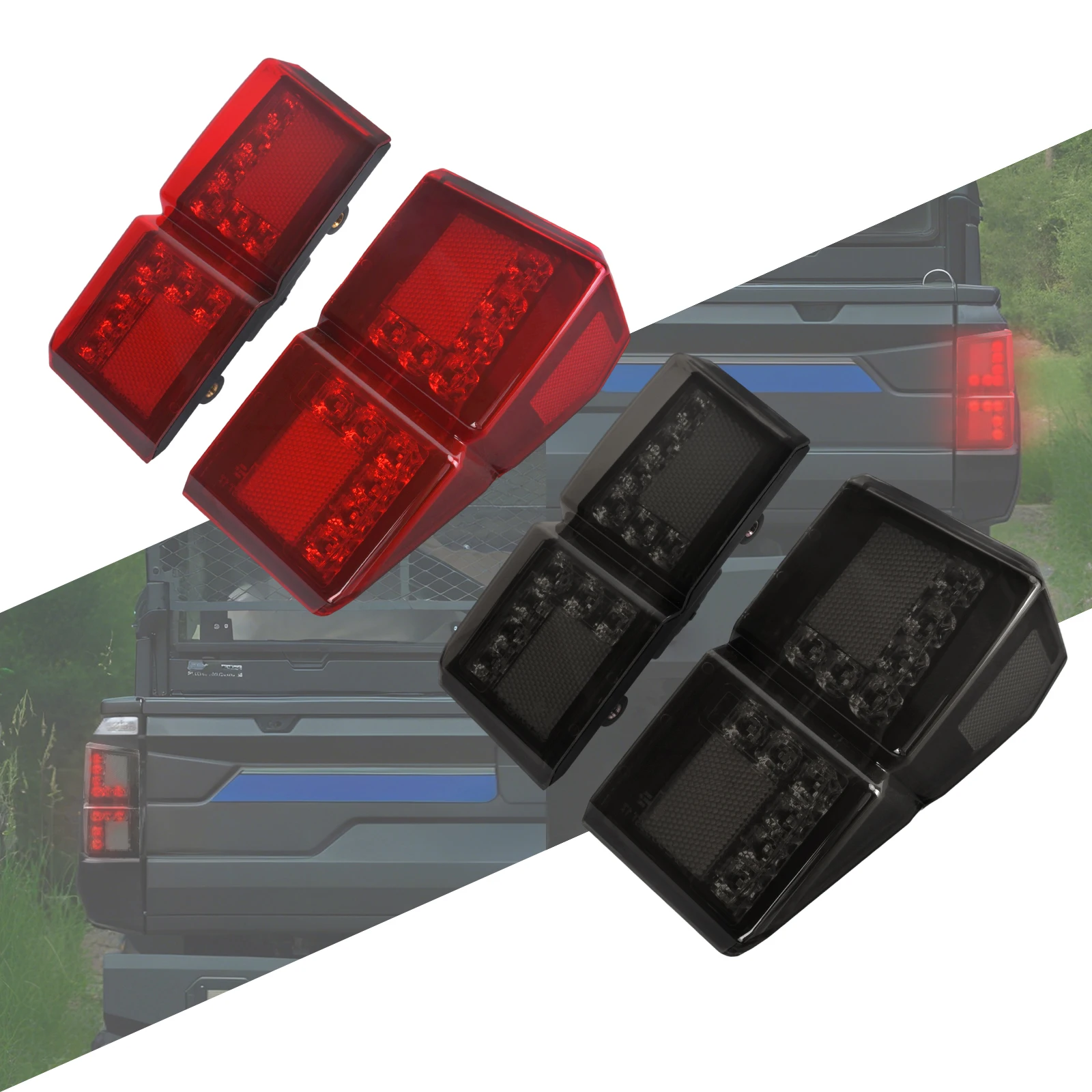 

Motorcycle High Lumens 2Psc UTV Pair Left Right LED Tail Lights Brake Lights Running For Polaris Ranger 1000 XP Crew 2018-2022