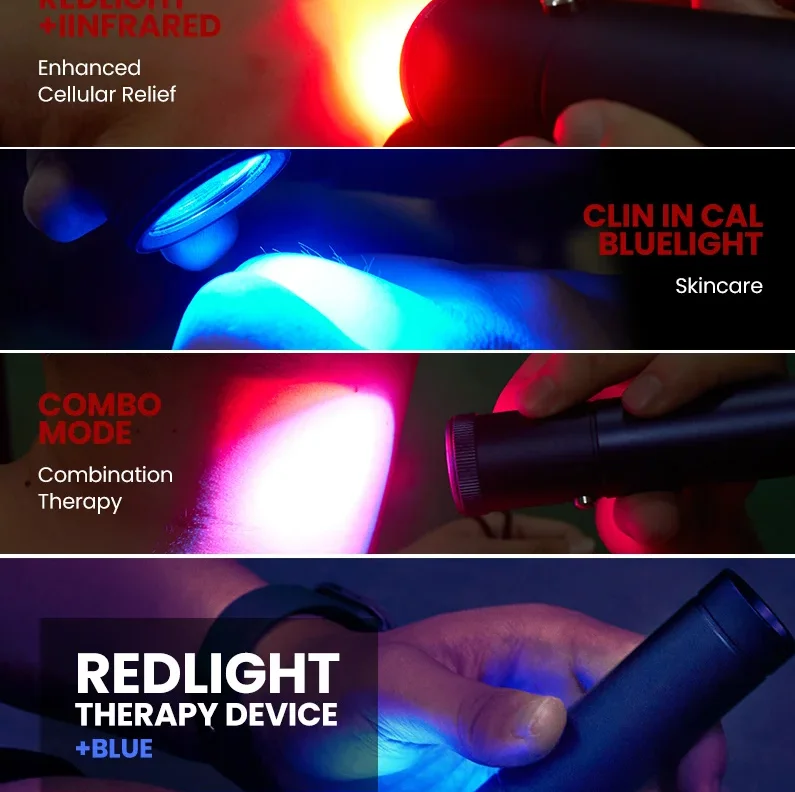 Dual-Use Red Light Therapy Wand,for Cold Sore Mouth Sores Treatment and Facial Skin Care & Wrinkle Reduction