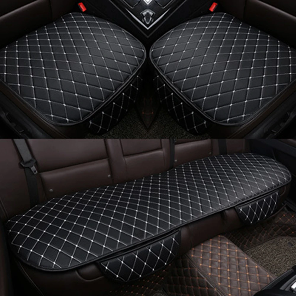 WZJ PU Universal Car Seat Covers Protector Seats Mats Pad For FORD Fiesta Focus EDGE Eco-Sport KUGA Escape Taurus Mondeo Mustang