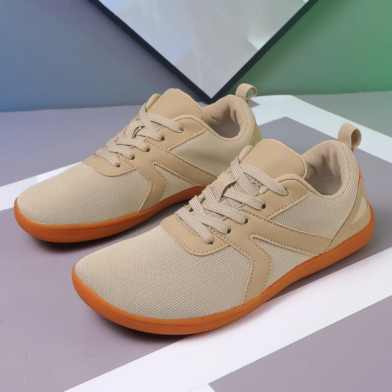 New Men's Wide Minimalist Barefoot Canvas Sneaker 2024 Fashion Flats Soft Zero Drop Sole Wider Toe Light Weight Fashion Sneakes
