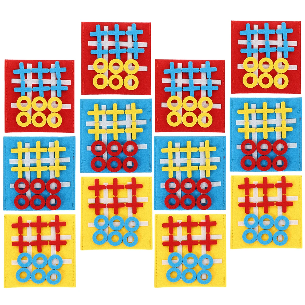 

12pcs Felt Tic Party Ticktacktoe Toys Tac Toe Board Game Kids Educational Toy Parent Child Gifts Montessori Tools