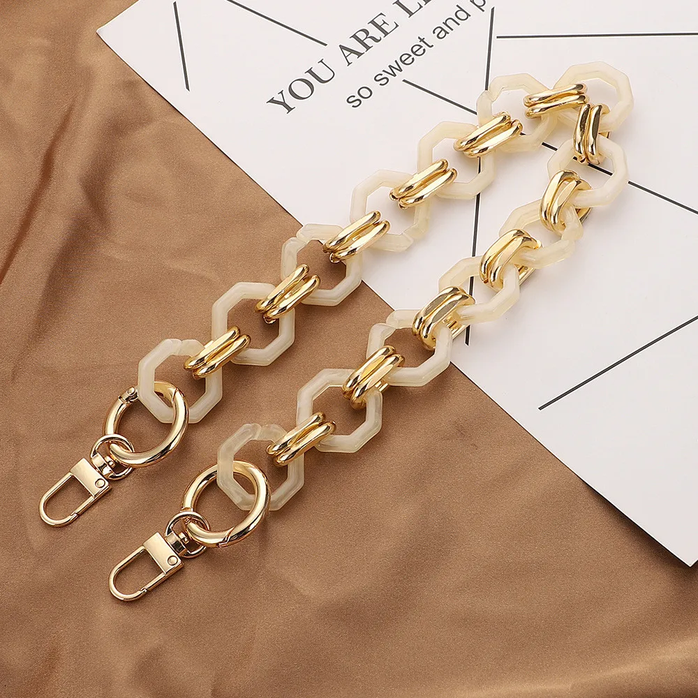 Acrylic Handbag Chains Resin Shoulder Bag Strap Diy Purse Chain Removable Bag Accessories Fishbone Chain 40cm/60cm/80cm/120cm