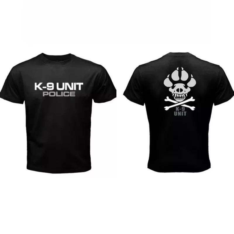 2025 جديد K-9 القوات الخاصة جينغ الكلب الكلب باو طباعة القطن قصير الأكمام تي شيرت قطعة واحدة خمر تي شيرت Harajuku رجل تي شيرت #1