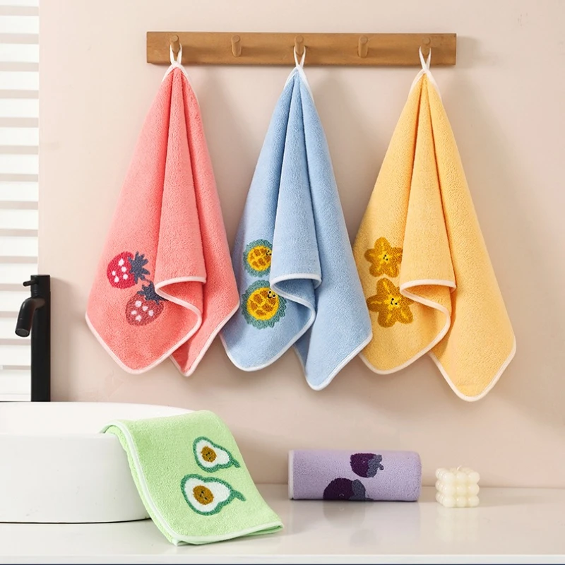 Home Coral Velvet Towel Children's Water Absorbing Quick Drying Wipe Face Shower Towel Wedding Companion Gift Towel