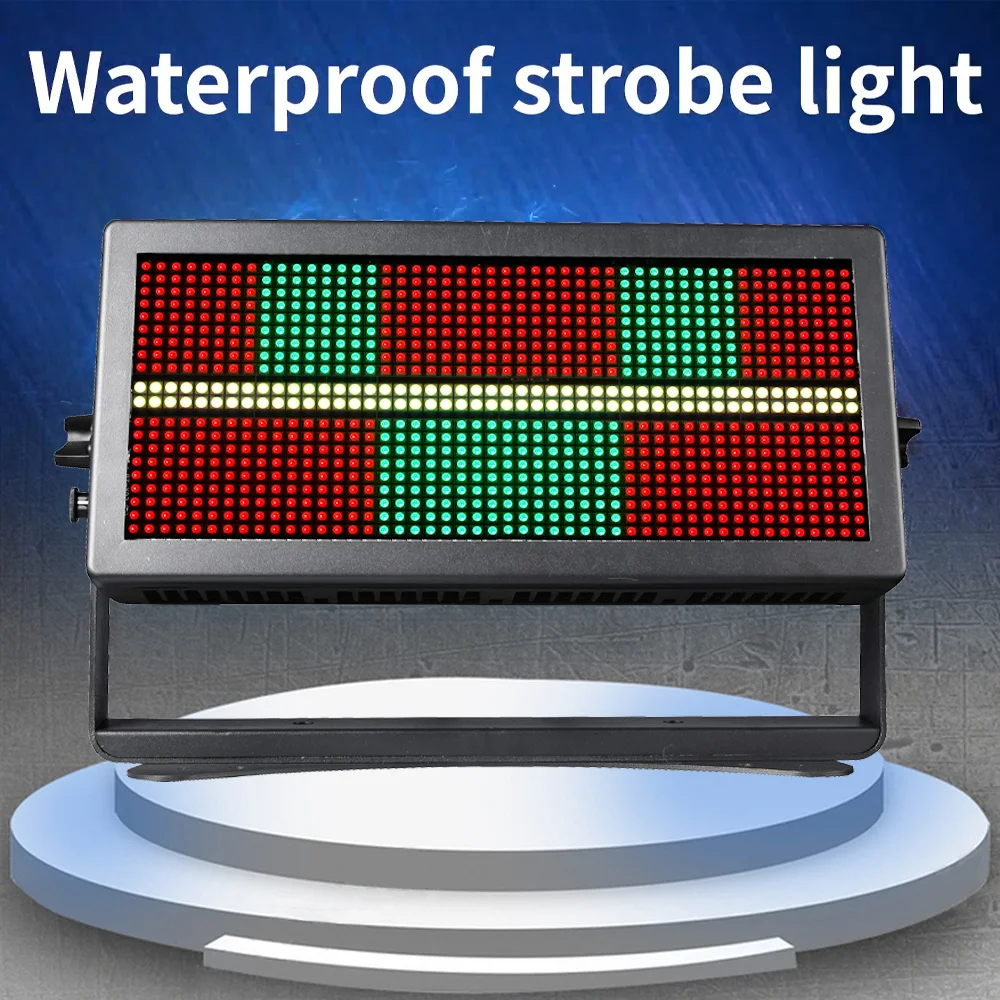 yuer waterproof led strobe flash effect unico controle dmx wash dj club luzes do palco ao ar livre ip65 1000w 12 mais 12 segement 01