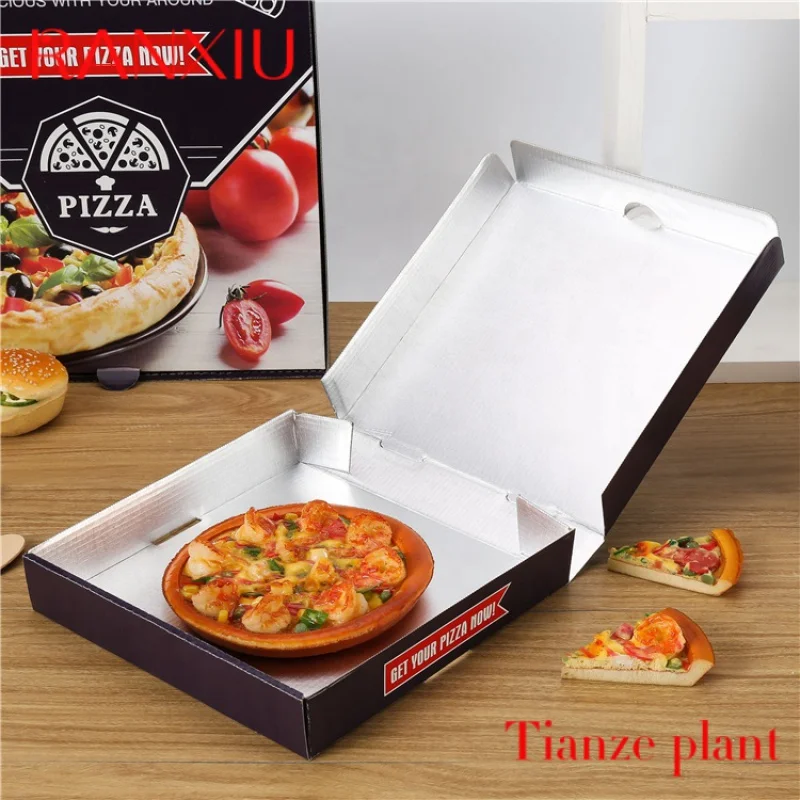 Caja de pizza térmica de papel de aluminio personalizada, a la venta