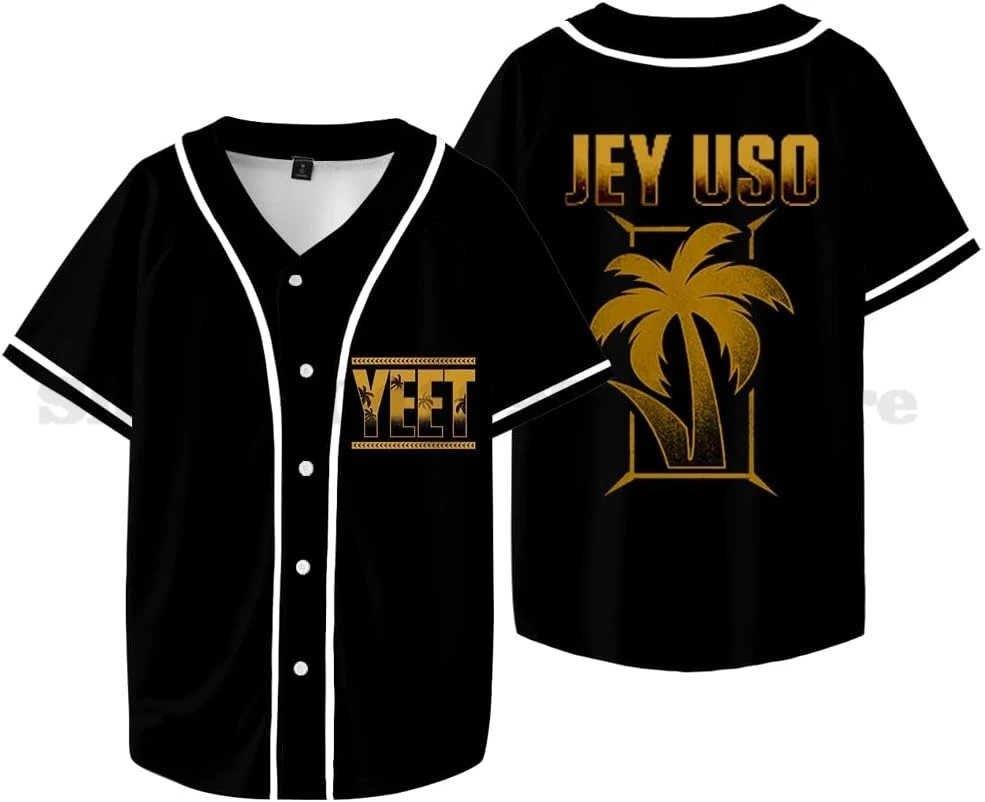 

‎ ‎ Jey USO Golden Yeet Logo Merch Бейсбольная куртка Футболка Косплей Женщины Мужчины Модные повседневные футболки с коротким рукавом