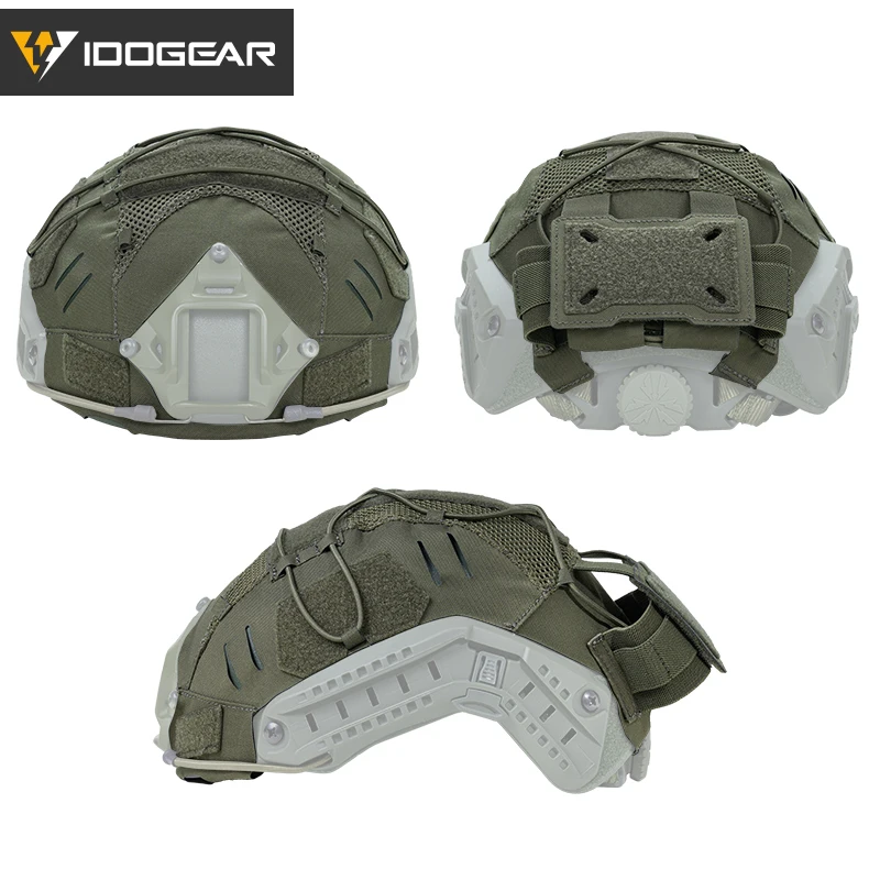 IDOGEAR Hunting Nylon Headwear Cover for Fast Hel-met with NVG Battery Pouch Hunting Accessories 3813