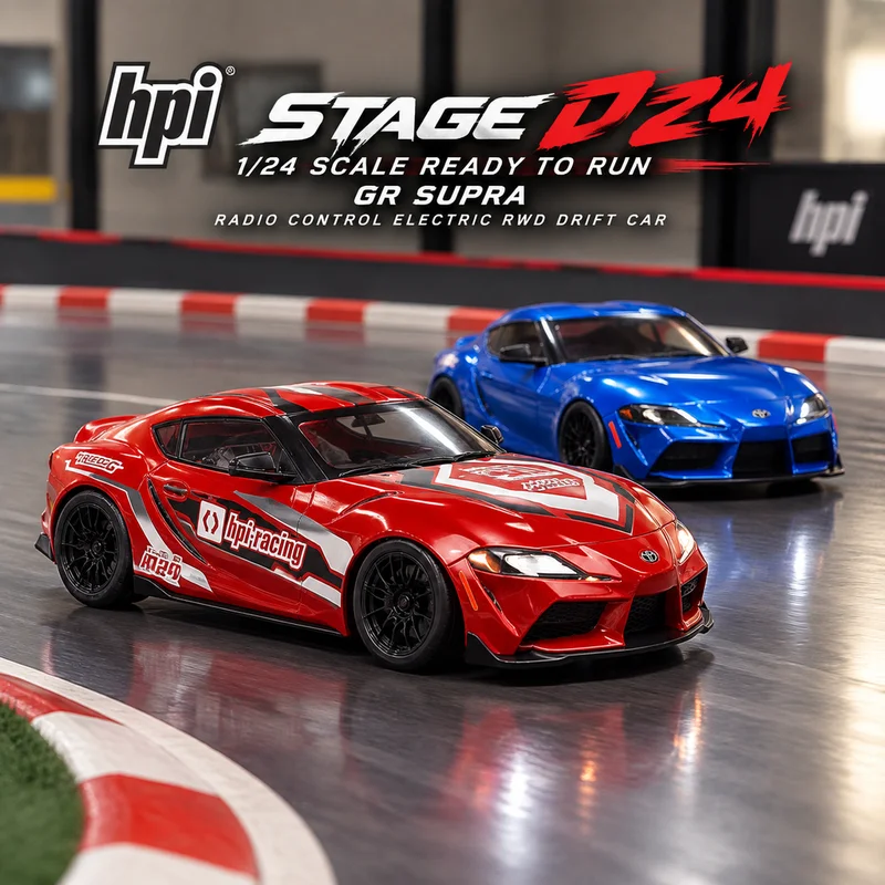 HPI Stage D24 1/24 scale simulation model indoor tabletop drift car GR Supra remote-controlled electric rear-wheel-drive drift