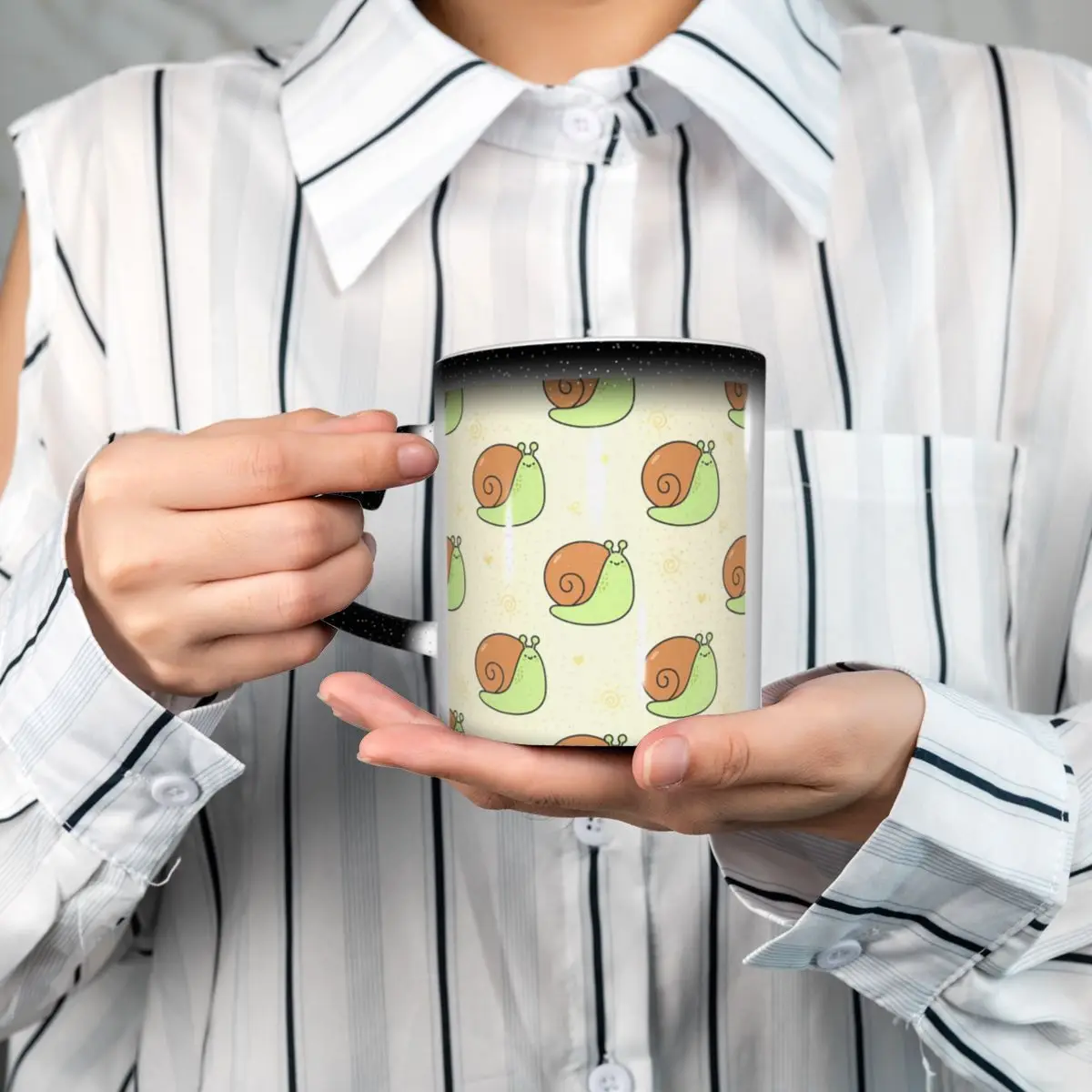 Cartoon Animal Snails Mug Funny Ceramic Coffee Cups Tea Mugs Milk Cup Drinkware Gift for Woman Man