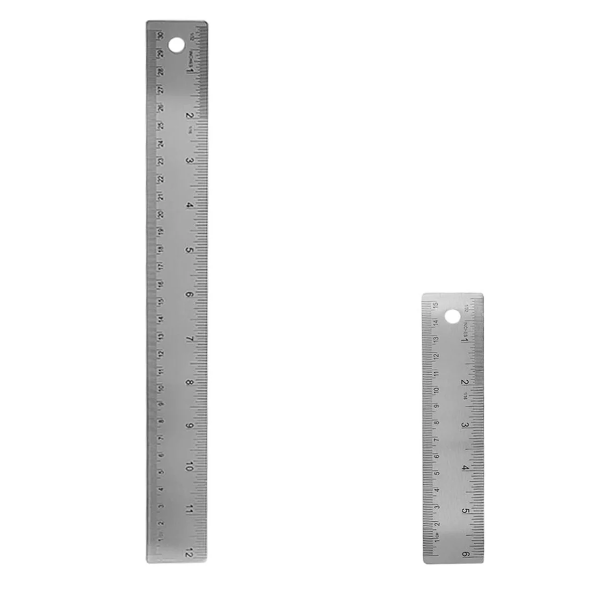 Stainless Steel Cork Back Metal Ruler, 6 Inch 12 Inch Straight Edge Cork Base Rulers, Metal Ruler Cork Backed