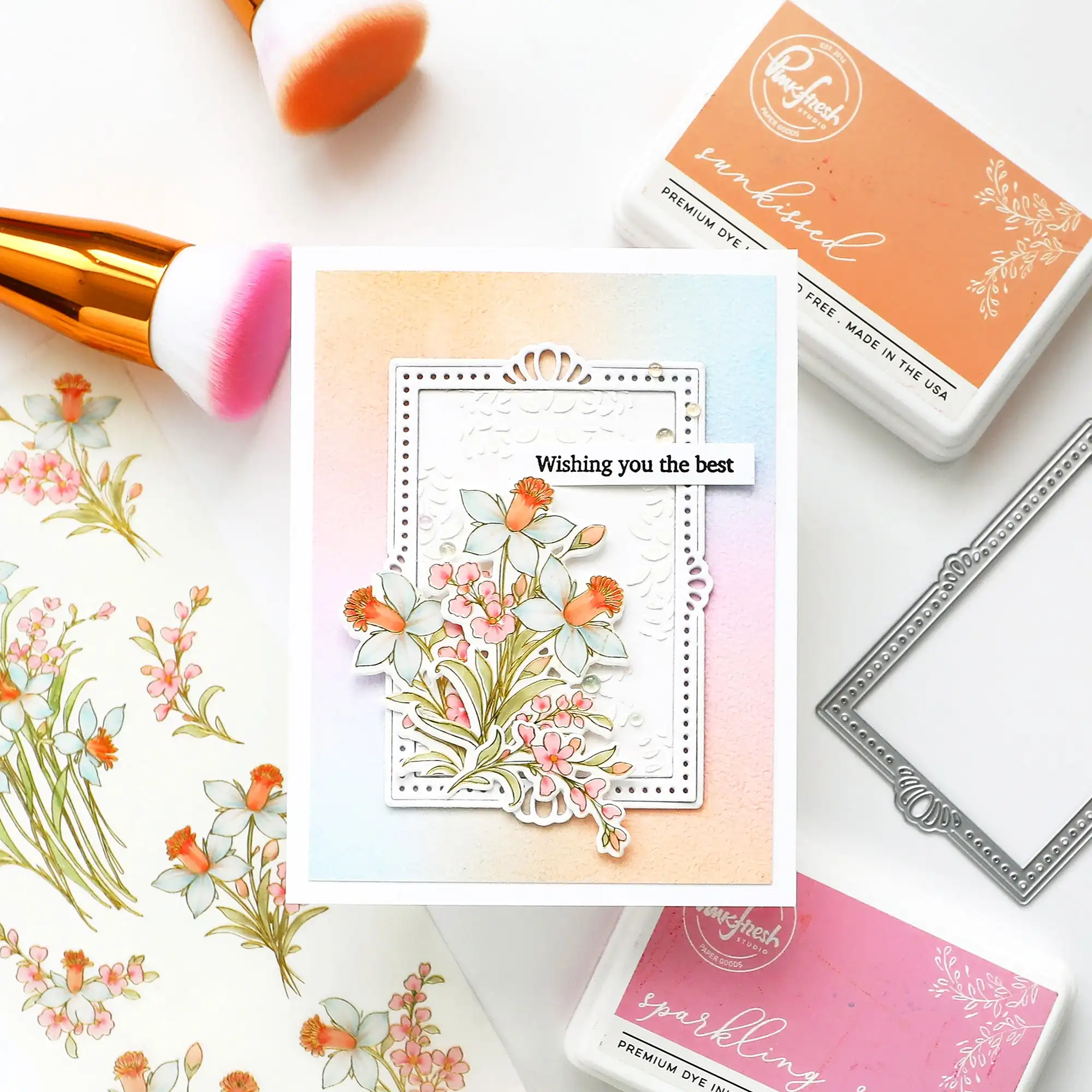 2026 April Pink Golden Golden Poppies Blooming Daydream Whispering Daffodils Stamps Dies Stencils for DIY Florals Notion Story