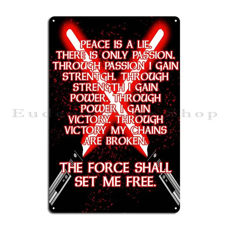 Sith Code Metal Sign Wall Decor Painting Living Room Print Bar Tin Sign Poster