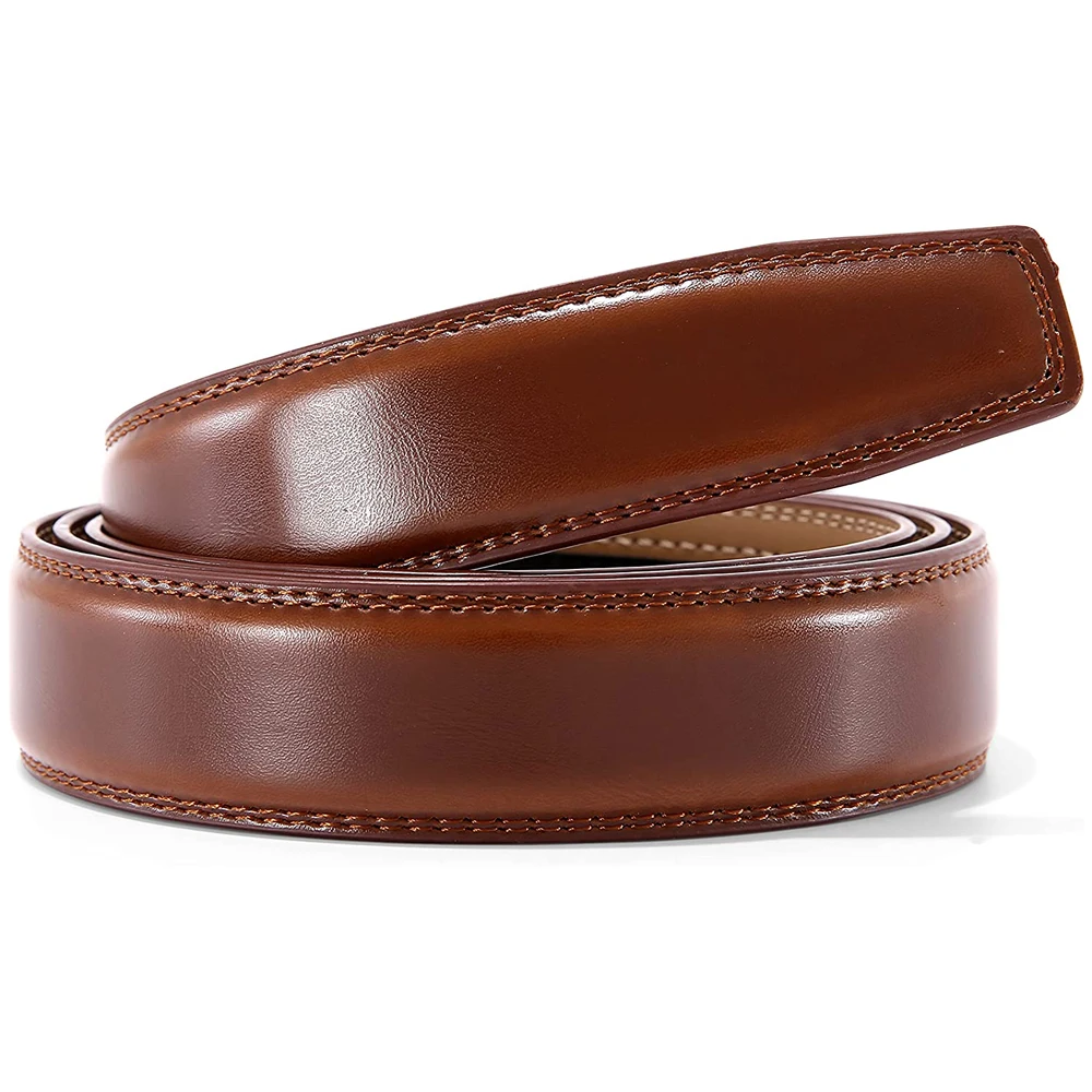 Männer Gürtel Aus Echtem Leder Gürtel Ohne Schnalle Rindsleder Casual Gürtel Business Männlich Mode Designer Marke Gürtel Frauen – Detail 3