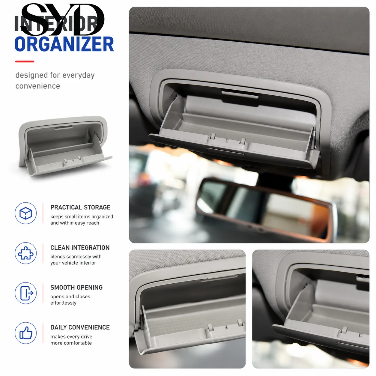 Car Roof Sunglasses Holder Storage Box OE 1KD868837 Interior Glasses Case For VW Tiguan Skoda Superb Yeti