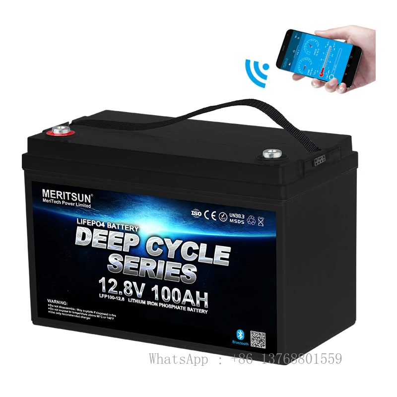 LiFePo4 Battery 12v/12.8v 100ah 120ah 150ah Lithium Ion With BT BMS For Marine/RV/Solar System/Golf