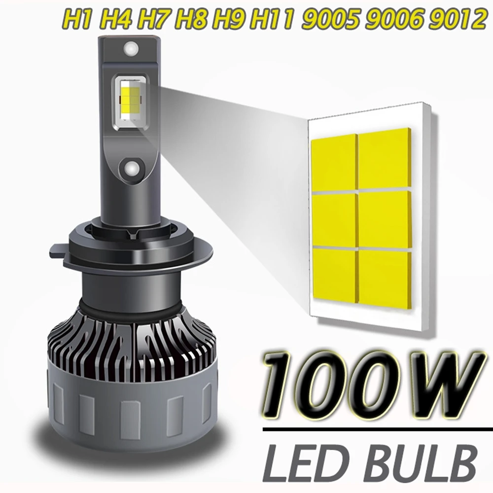 

SHUOKE 13000LM 100W H7 LED Headlight Bulb H4 BILED 9006 9005 9012 H1 H8 H9 H11 Car Light Upgrade Retrofit Headlamp 55W 12000LM