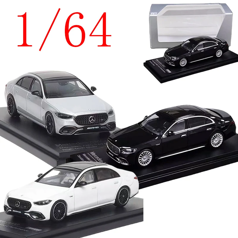 

AR BOX Diecast 1/64 Scale Benz Alloy Model Cars Mercedes-Benz S63 2023 AMG S63 Play Vehicles Toys for Boys Gift Original Box