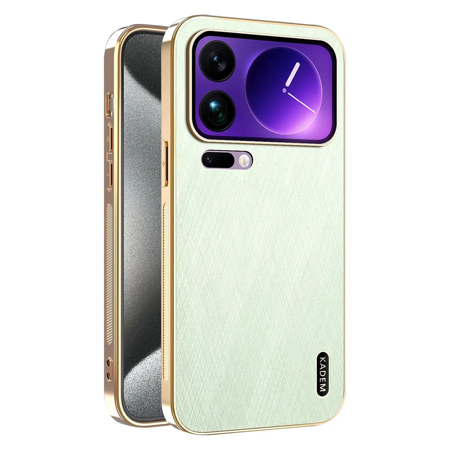 

Golden Thread Electroplated Case for Xiaomi 17 Pro Max/17 Pro/17, Shockproof Slim Silicone Anti-Fingerprint Cover