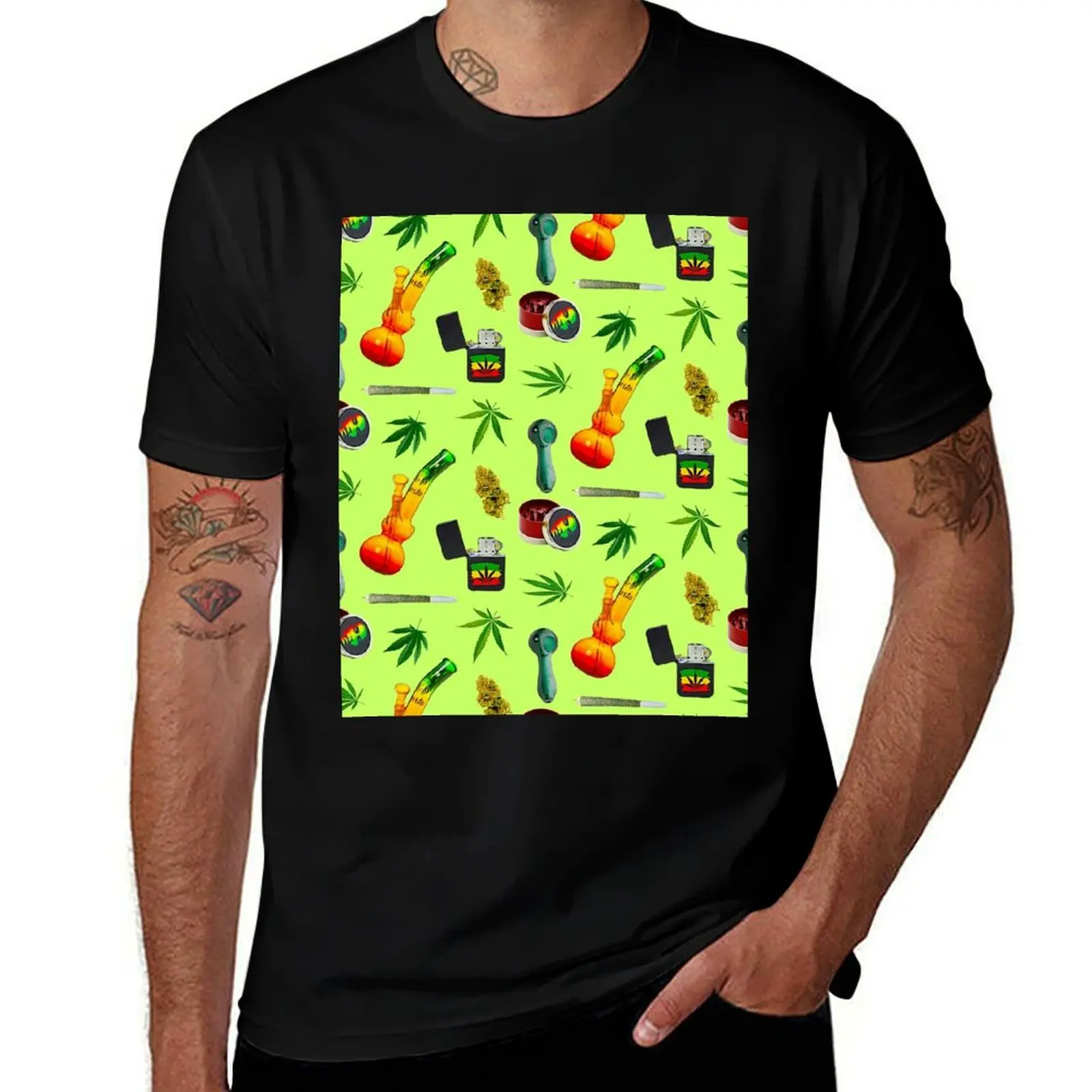 Stoner Weed and Essentials Sticker Bundle Pack ~ Collection Set 4 Rasta T-Shirt Holiday Lightweight T-Shirt