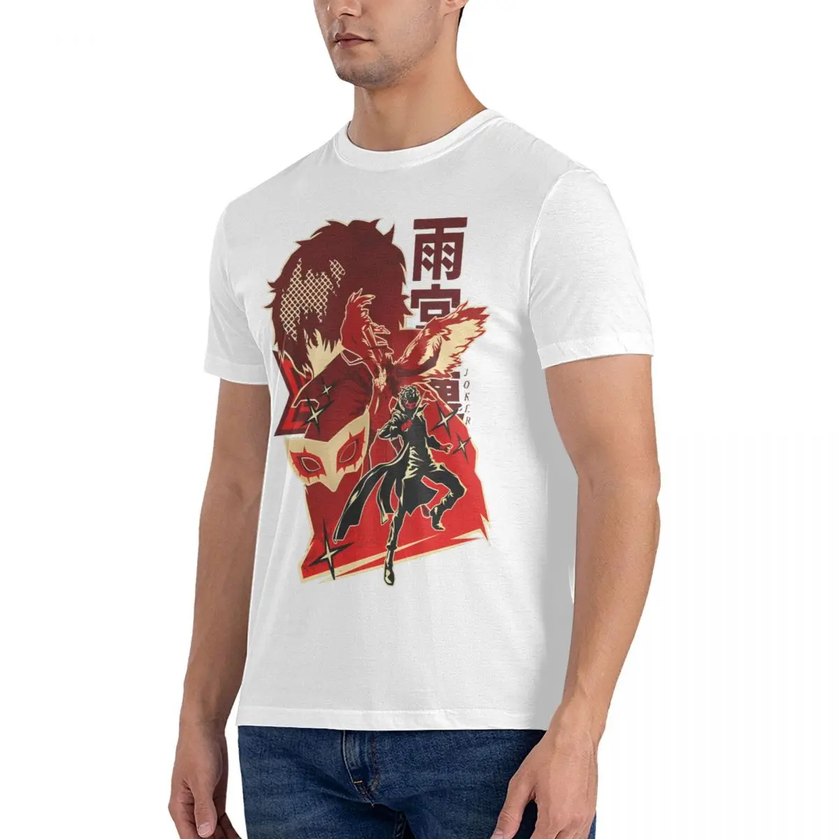 The Phantom Thieves Of Hearts Leader T-Shirts for Men Persona 5 Hipster Cotton Tee Shirt Crewneck Short Sleeve T Shirt