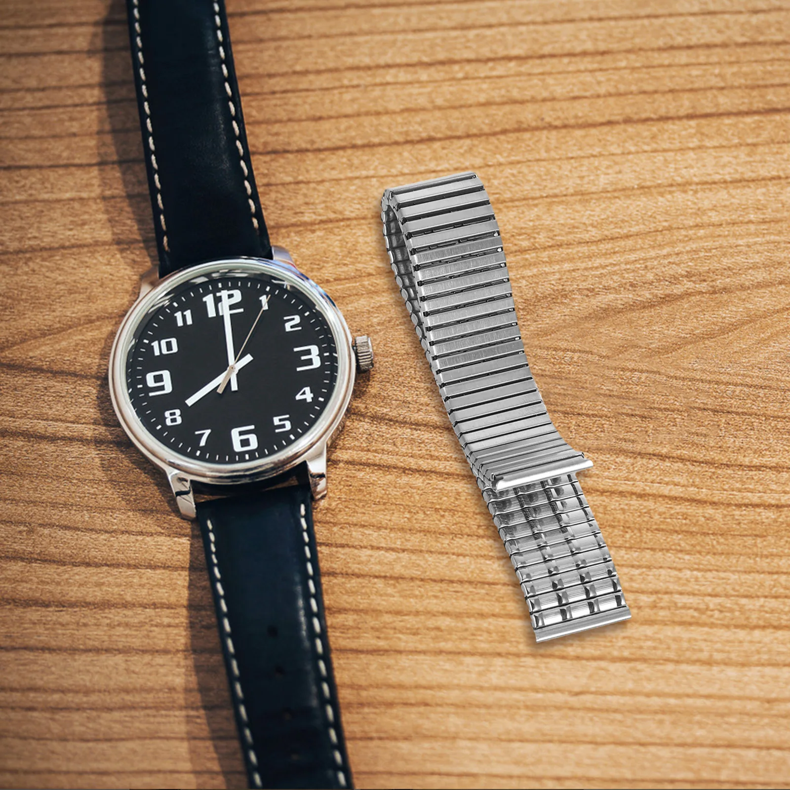 

Stainless Steel Elastic Band 18Mm Metal Stretch Replacement Strap Heavy Duty Wristwatch Accessory Durable Secure Fit For Smart