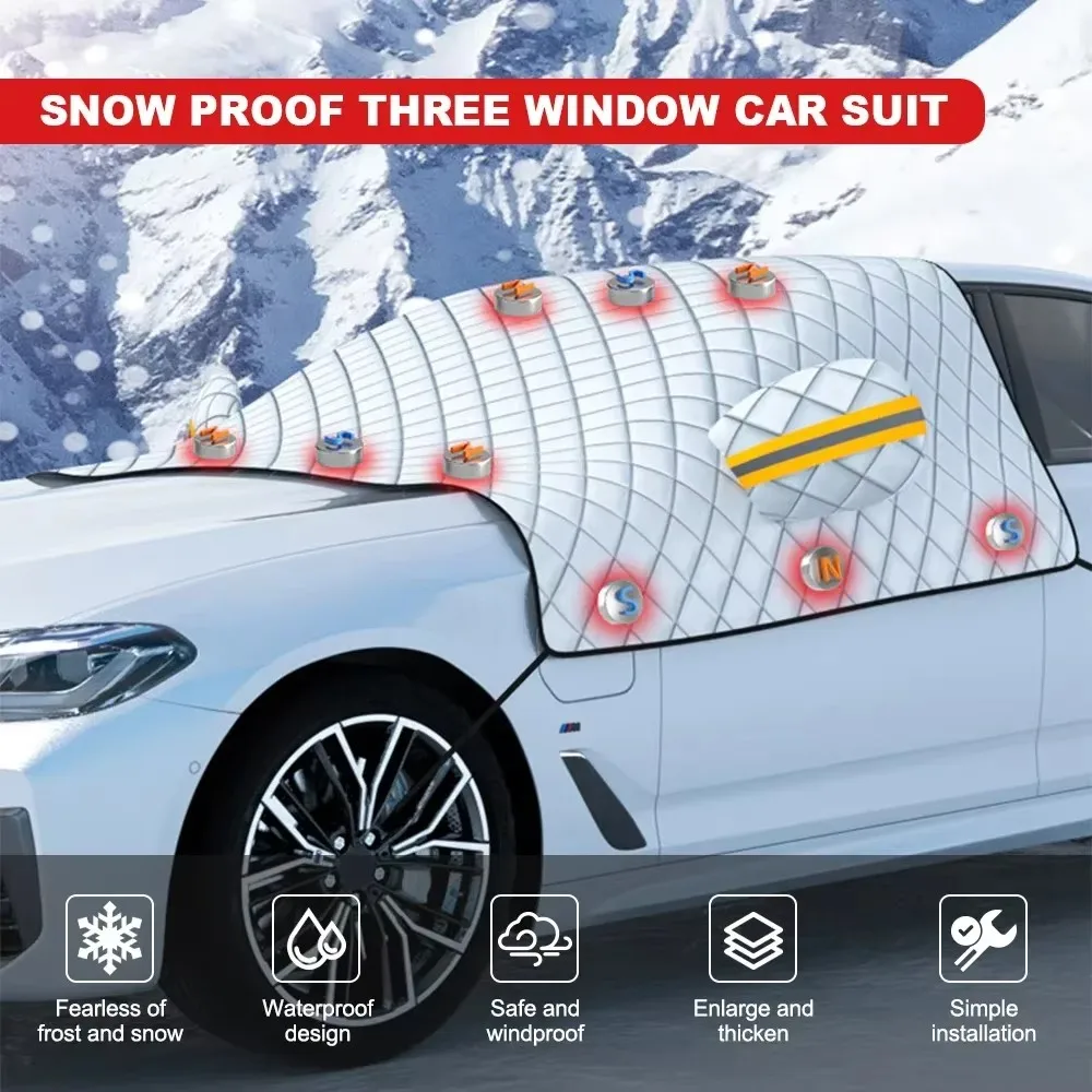 Car snow shield front windshield frost shield Snow and frost protection for winter with thick Windows winter car cover